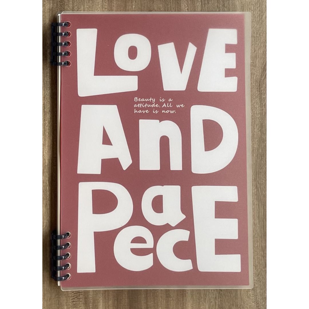 Lined Spiral Notebook (SINGLES / sold per piece) Love and Peace / Follow Your Dream cover designs