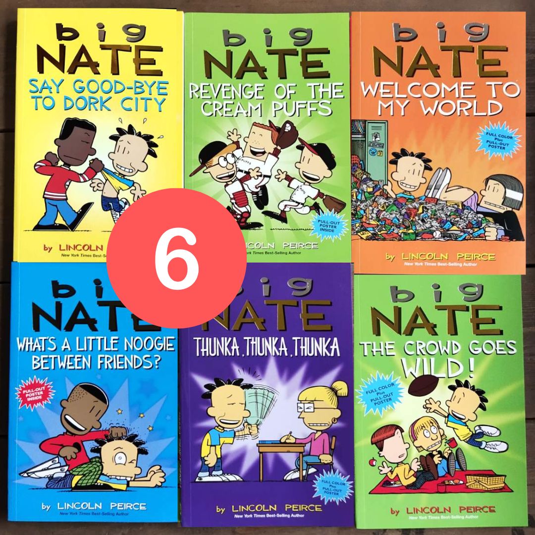 BIG NATE (COMICS - 6 books) brand new softcover, no box (pls. choose from SET 1 or 2)