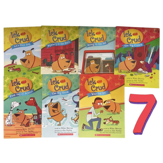Funny Bone Books: First Chapters -- Ick and Crud (7 books) brand new softcover, no box, with SLIGHT FOLDS on book covers