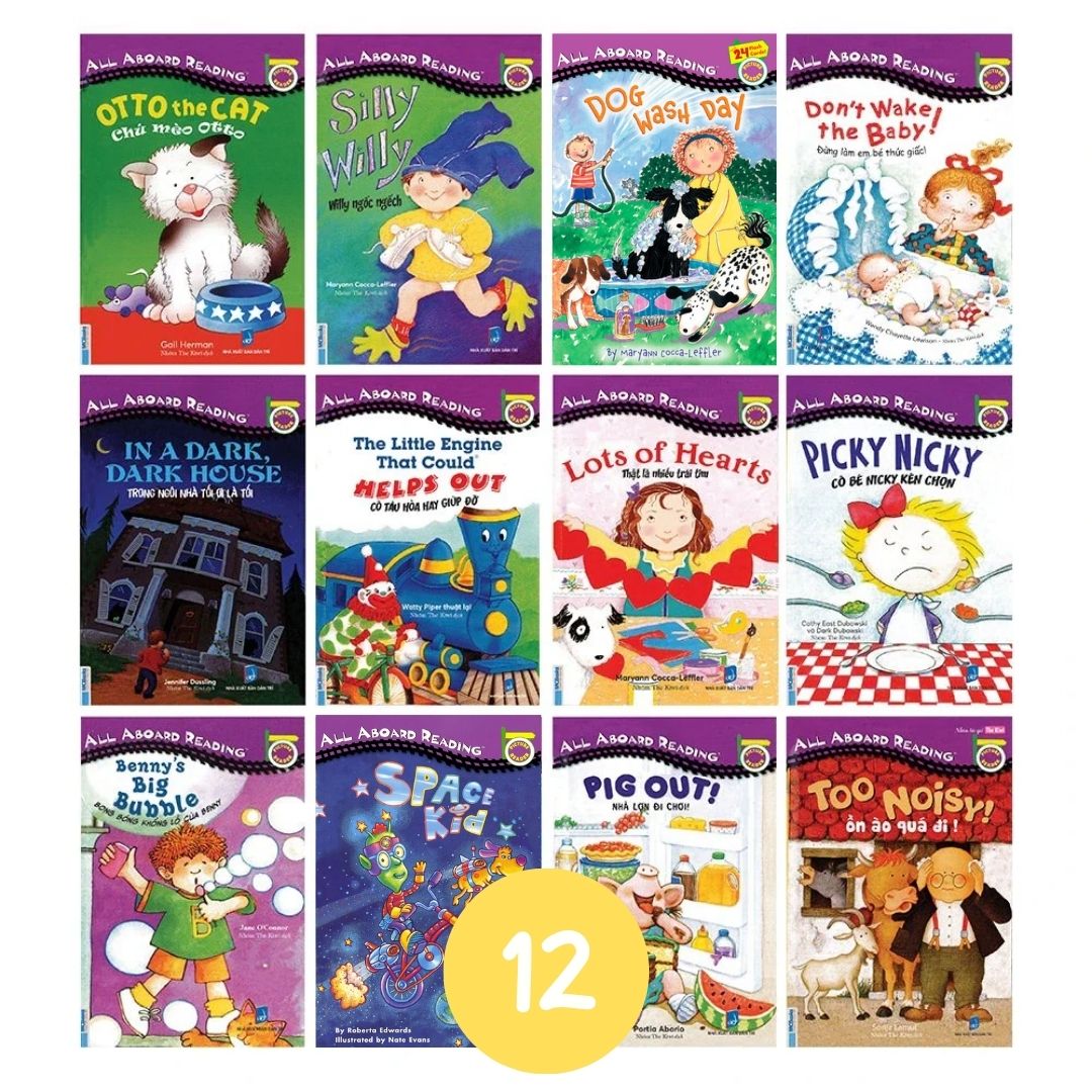 All Aboard Reading (12 books) brand new softcover, no box, with SLIGHT FOLDS on book covers & pages