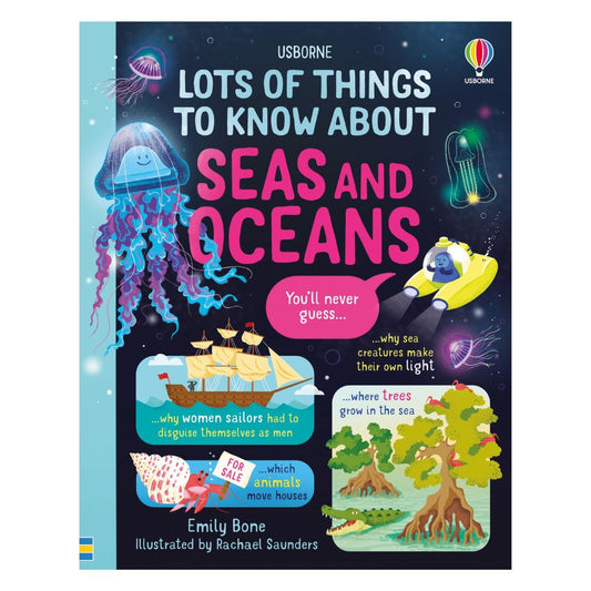 Usborne Lots of Things to Know About SEAS AND OCEANS (brand new Hardcover) - with SLIGHT DENTS on book cover