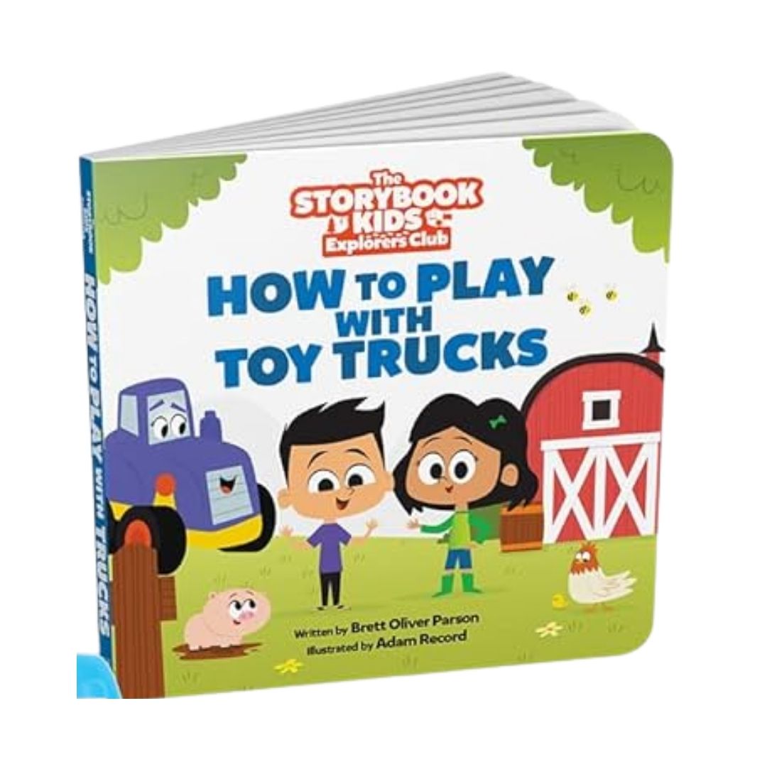 How to Play With Toy Trucks (The Storybook Kids Explorers Club) (brand new Board Book, with SLIGHT DENTS on book cover)