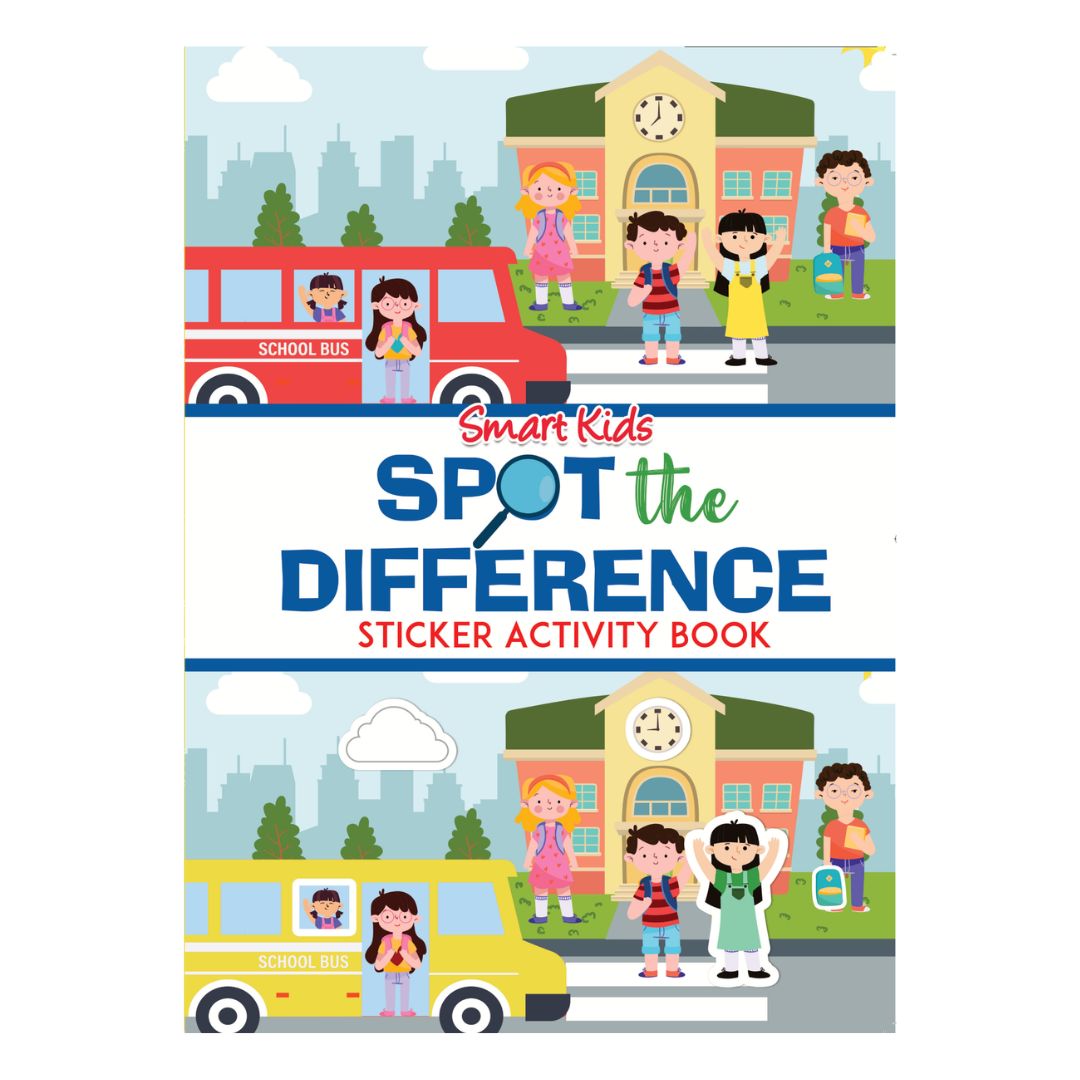 Smart Kids Sticker and Activity Book - SPOT THE DIFFERENCE (brand new softcover)