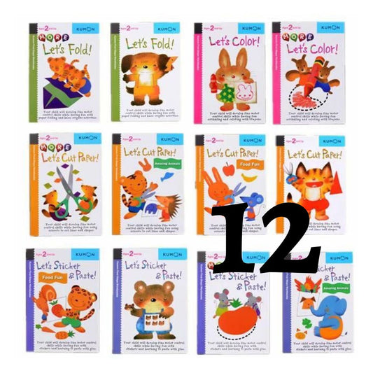 Kumon My First Steps Workbook (12 books) ages 2-5, brand new softcover, no box