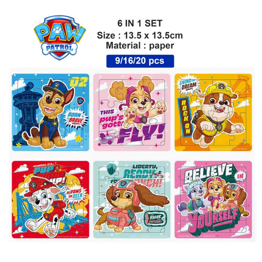 PAW PATROL / HELLO KITTY / DISNEY PRINCESS / PEPPA PIG Jigsaw Puzzle (6 pcs. of puzzles in 1 set)
