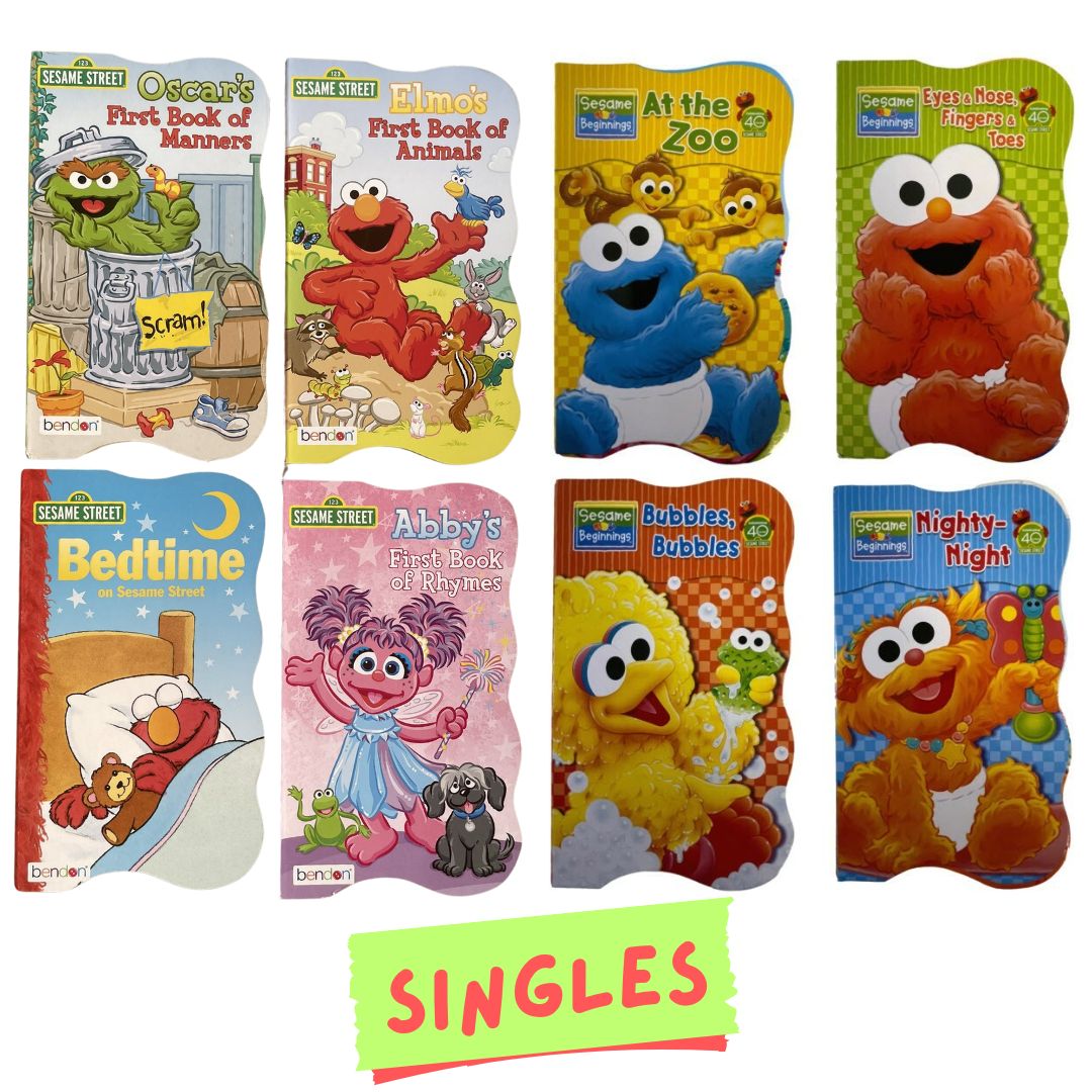 Sesame Street / Sesame Beginnings (SINGLES) brand new Board Book, with SLIGHT DENTS on book cover