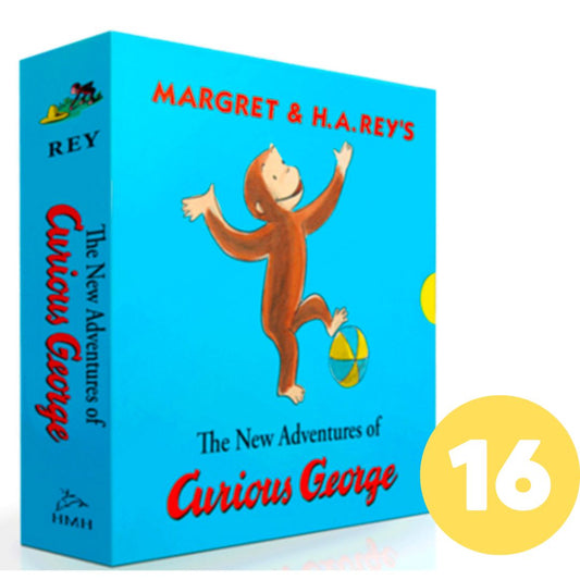 The New Adventures of Curious George (16 books) brand new - BOX with TEARS & DENTS, Books NO damage