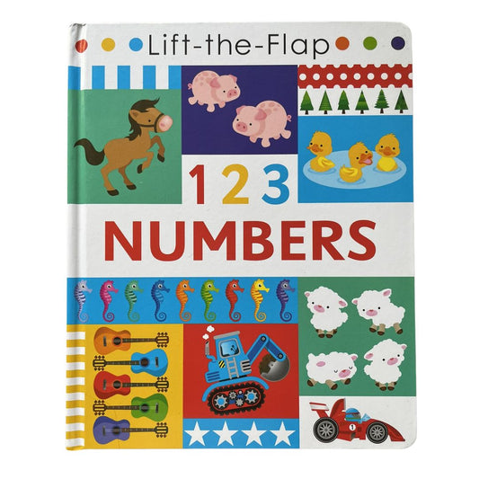 Lift-the-flap 123 NUMBERS Activity Book (brand new Hardcover, with SLIGHT DENTS on book cover)