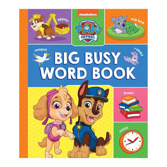 Paw Patrol Big Busy Word Book (brand new Hardcover) - with SLIGHT DENTS on book cover
