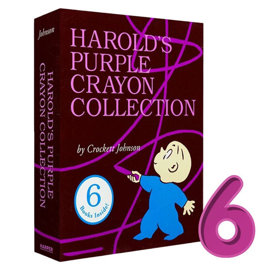 Harold's Purple Crayon Collection (6 books) Box Set - BOX with SLIGHT DENTS, books no damage, brand new softcover
