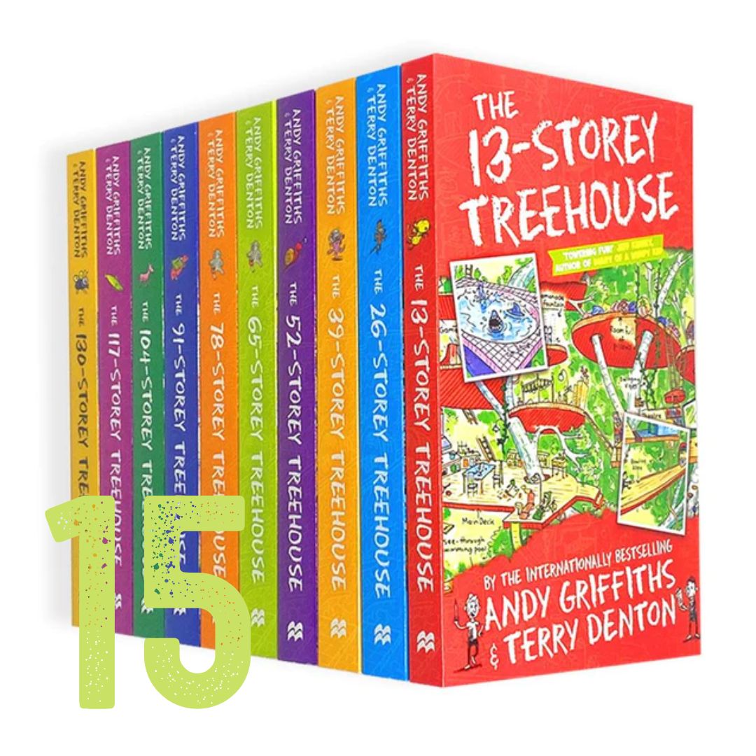 STOREY TREEHOUSE (15 books) brand new softcover, BOX with SLIGHT DENTS, books no damage