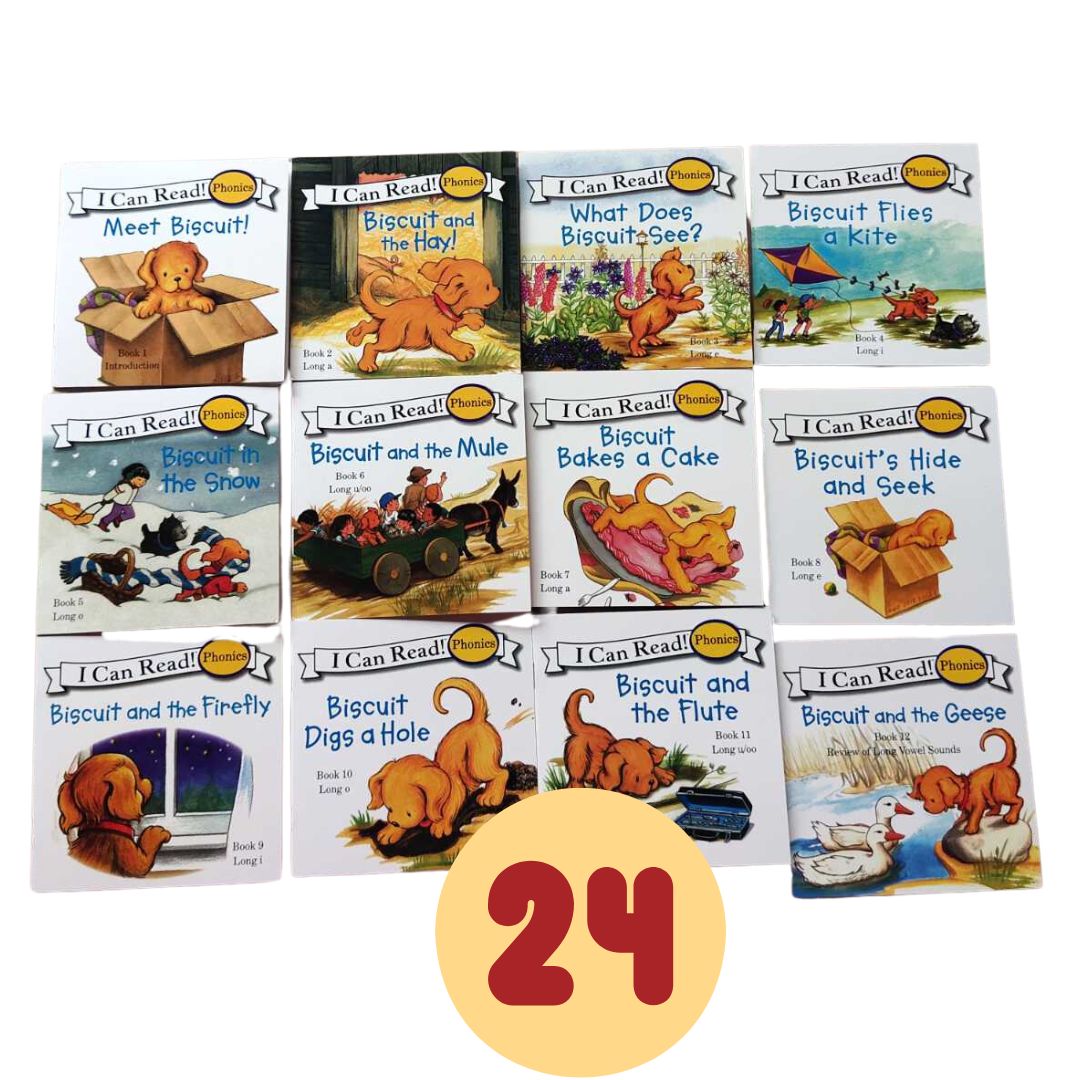 Biscuit I Can Read Phonics (24 books) Mini books, 5 by 5 inches, NO BOX