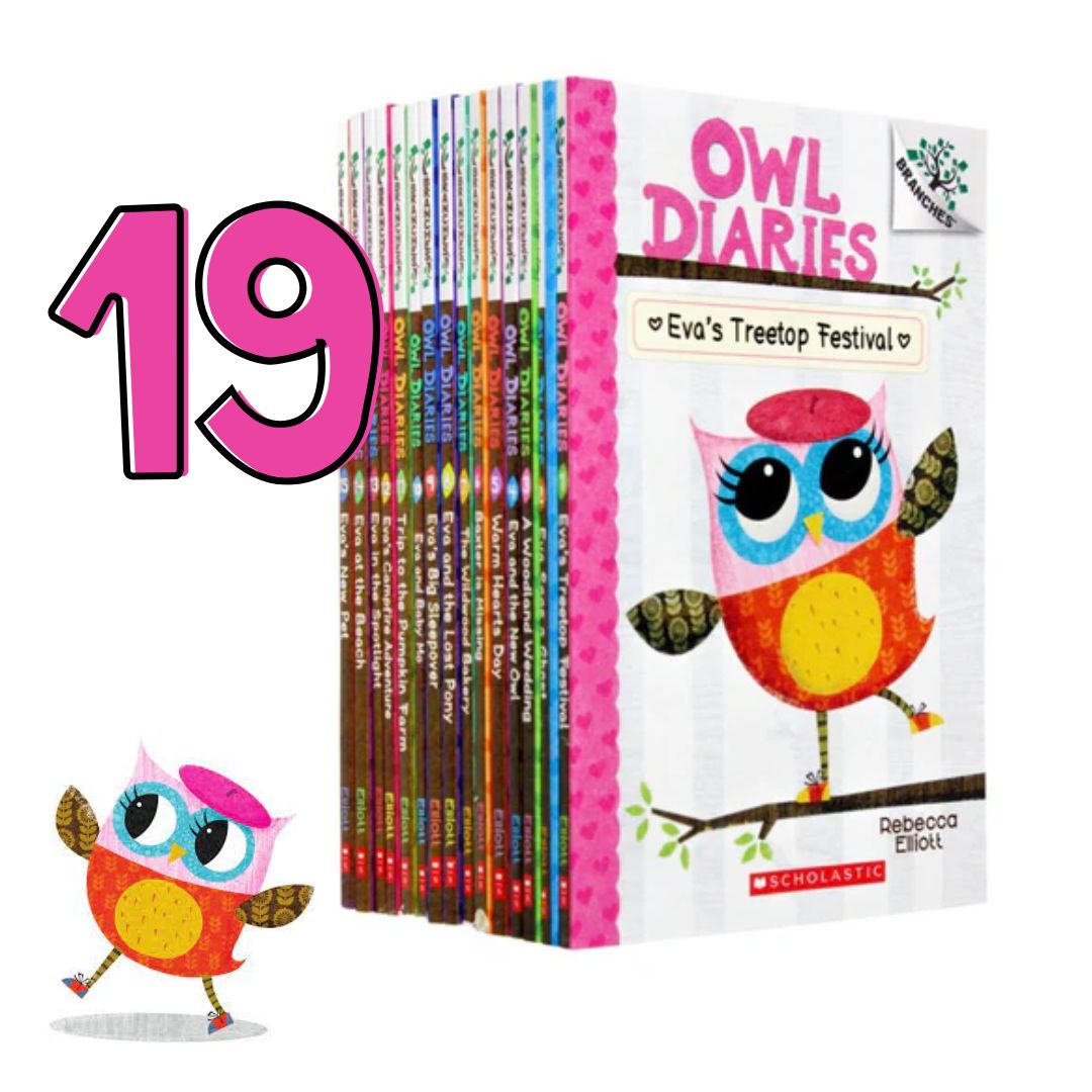 Owl Diaries #1-19 Collection (Pack of 19 books, brand new softcover, no box)