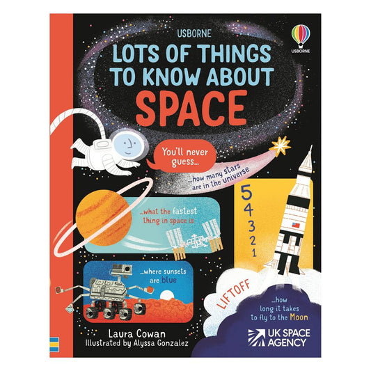 Usborne Lots of Things to Know About SPACE (brand new Hardcover) - with SLIGHT DENTS on book cover