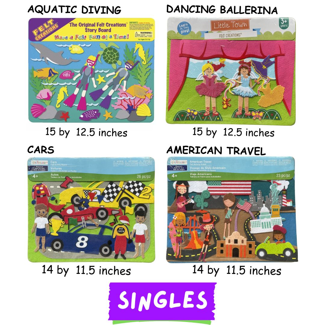 Felt Creations Story Board (SINGLES) (Aquatic Diving / Cars / American Travel / Dancing Ballerina)