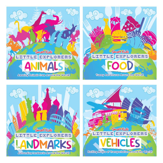 Smart Kids Little Explorers ANIMALS / FOOD / LANDMARKS / VEHICLES (Board Book / SINGLES)
