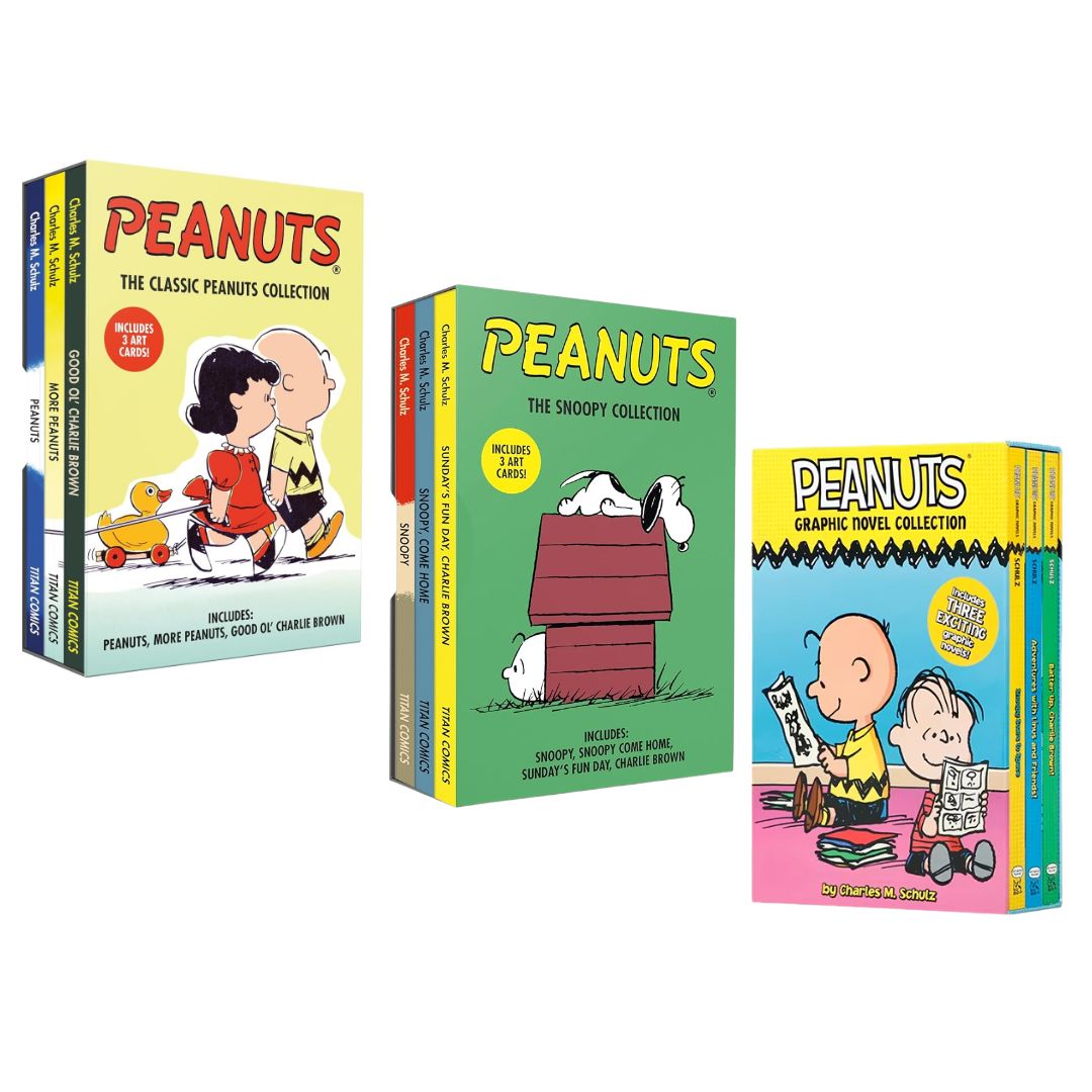 The CLASSIC PEANUTS / SNOOPY / PEANUTS GRAPHIC NOVEL Collection (3 Book) Slipcase Box Set By Charles M. Schulz (brand new softcovers)