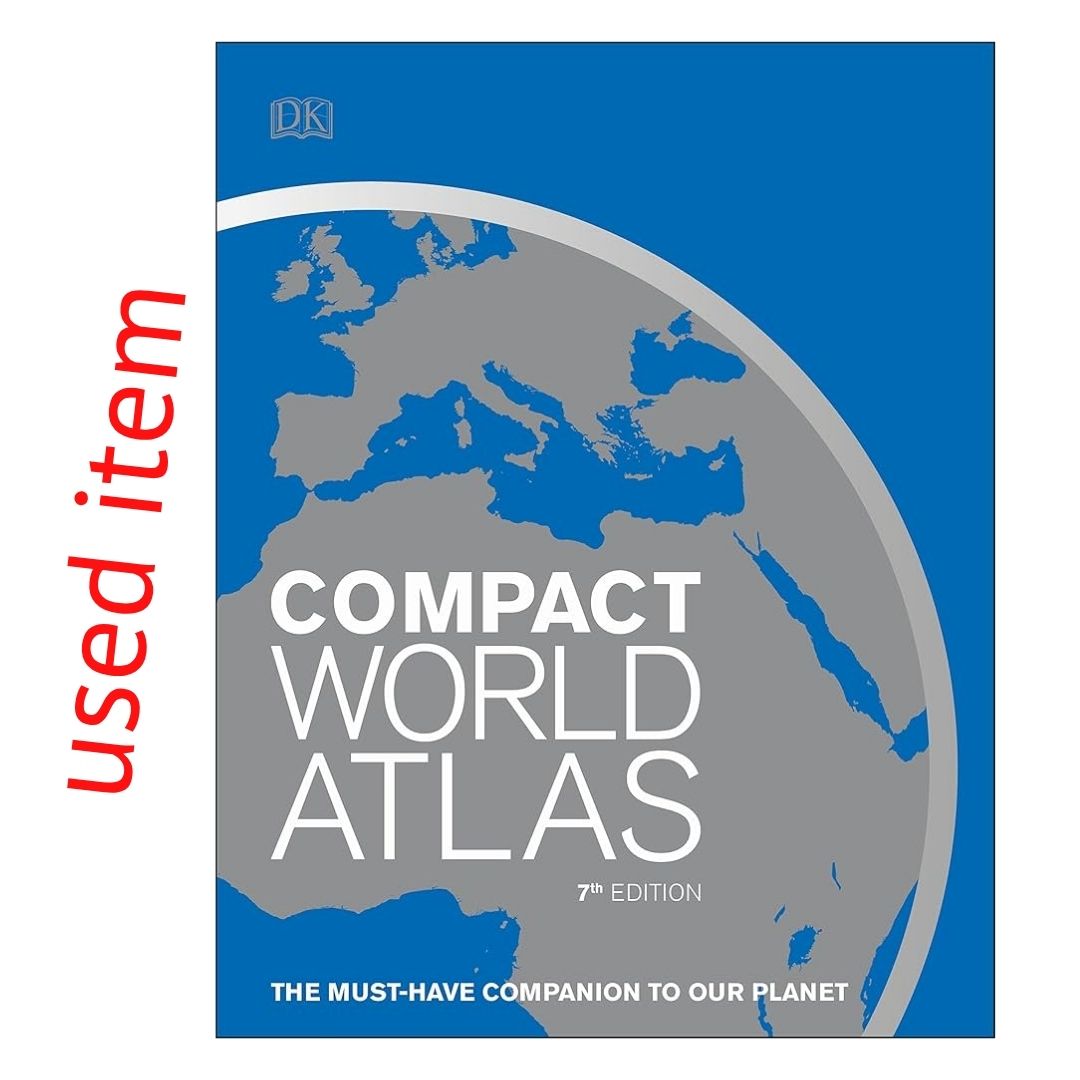DK Compact World Atlas (USED book, softcover, with slight folds on book cover)