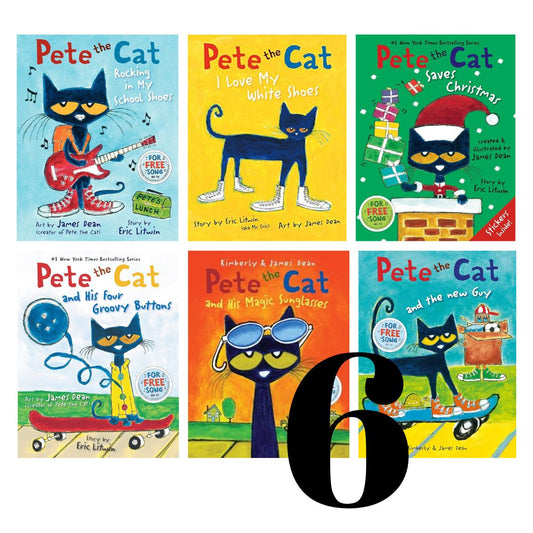 Pete the Cat storybooks (6 books) brand new softcover books, no box