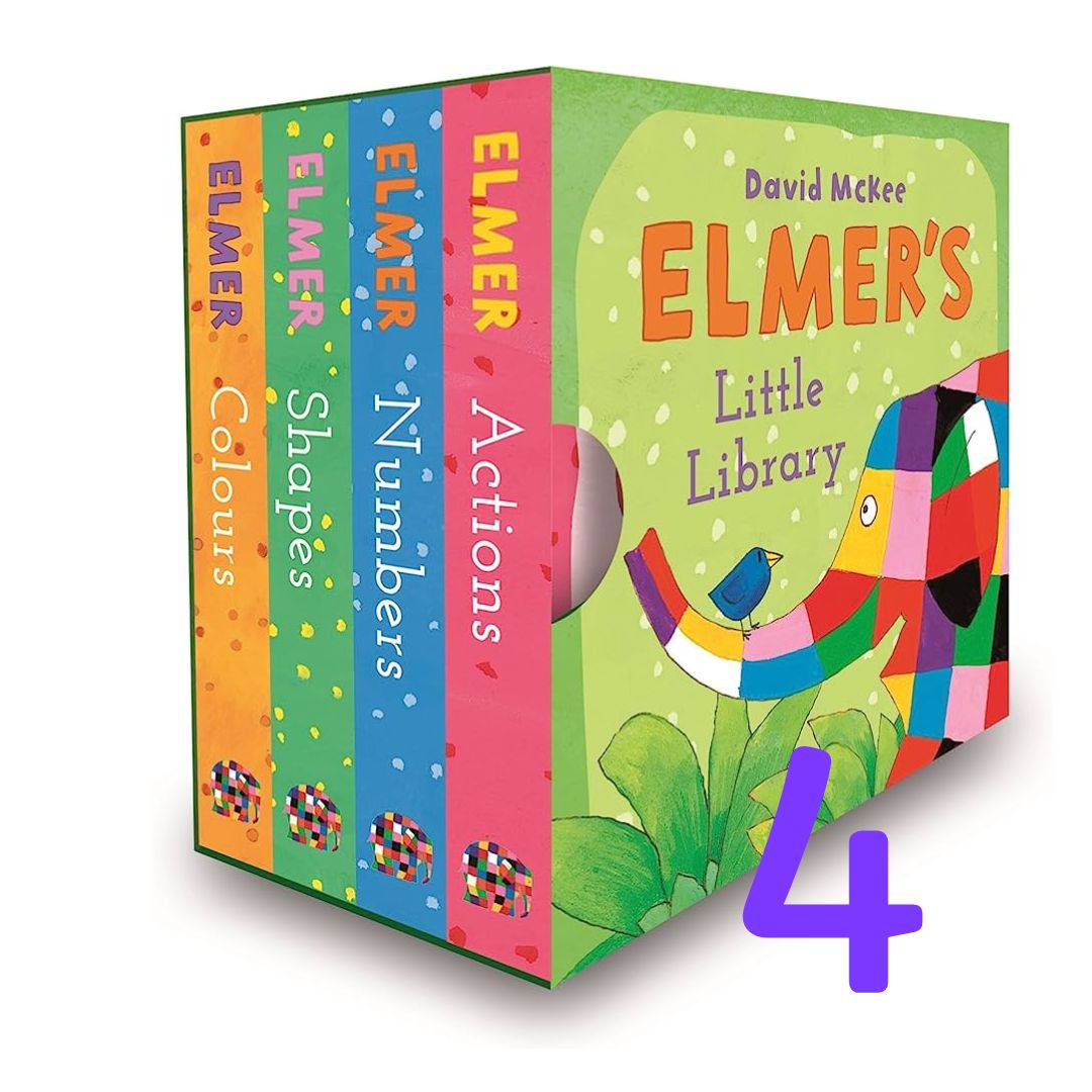 Elmer’s Little Library (mini board books)