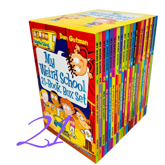 My Weird School (21 books) brand new softcover, BOX with SLIGHT DENTS, books no damage