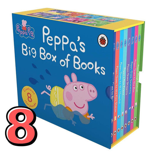 PEPPA PIG: PEPPA'S BIG BOX OF BOOKS (8 books) box set, brand new board books
