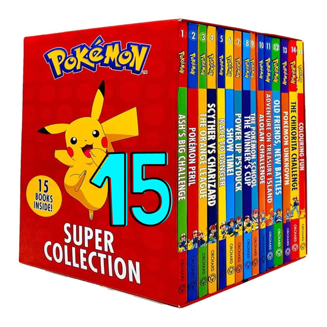 Pokemon (15 softcover books) box set - BOX with SLIGHT DENTS