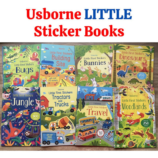 Usborne LITTLE First Stickers (SINGLES) (9.5 by 6.9 inches) Flowers / Football / Love and Kindness / Mermaids