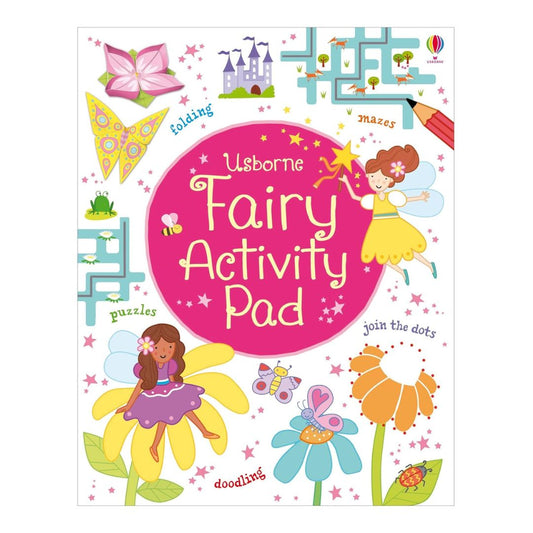 Usborne FAIRY Activity Pad (Tear-off pages, brand new Softcover, 6.1 by 7.7 inches, with SLIGHT FOLDS)