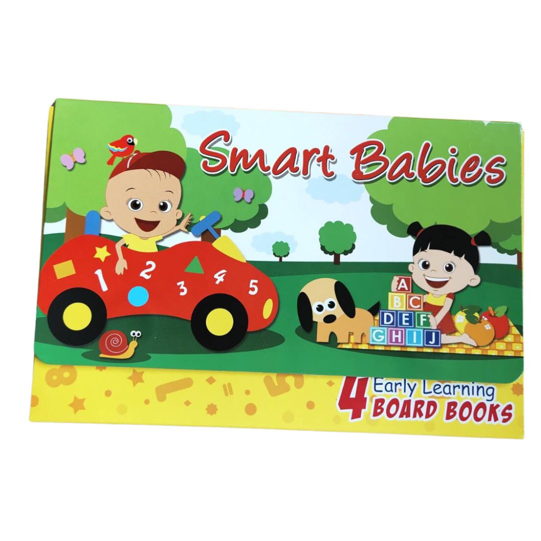Smart Babies EARLY LEARNING (4 board books) with Carry Case