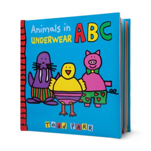 Animals in Underwear ABC (by Todd Parr) A lift-the-flap HARDCOVER (brand new, with SLIGHT DENTS on book cover)