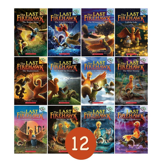 The Last Firehawk (12 books) brand new softcover, no box, with SLIGHT FOLDS on book covers and pages