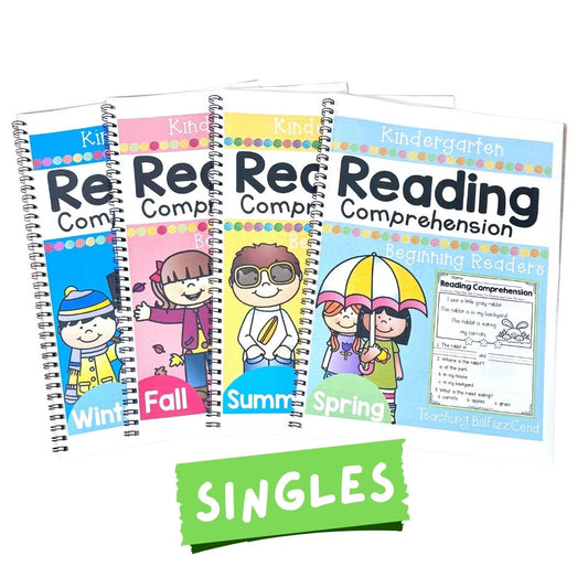 Kindergarten Reading Comprehension Workbook | Beginning Readers | Phonics-Based Sentences | Trace, Color &amp; Comprehension | Spiral Bound | Scan Audio (SINGLES)
