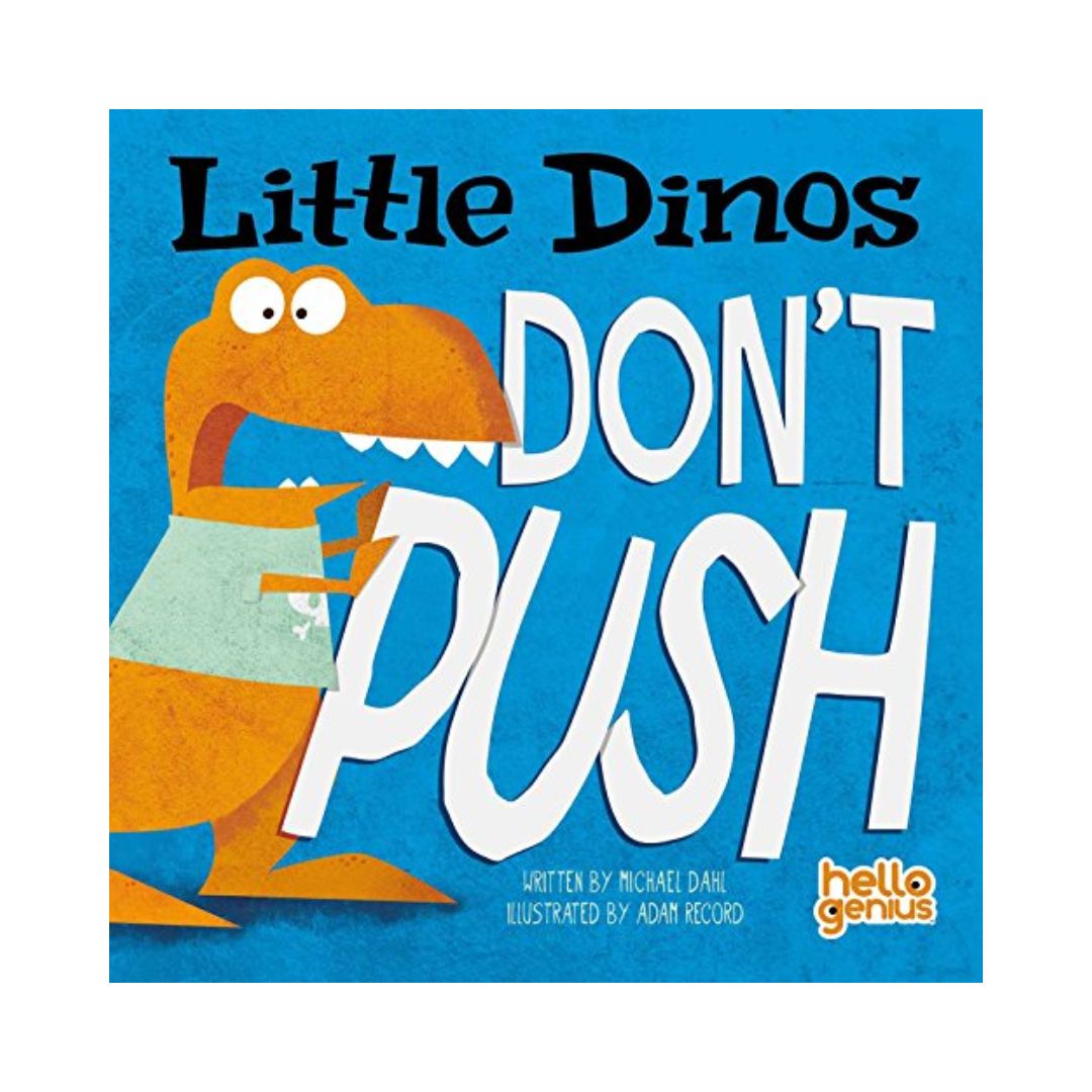 Little Dinos Don't Push (Hello Genius) (brand new BOARD BOOK, slight dents on book cover)