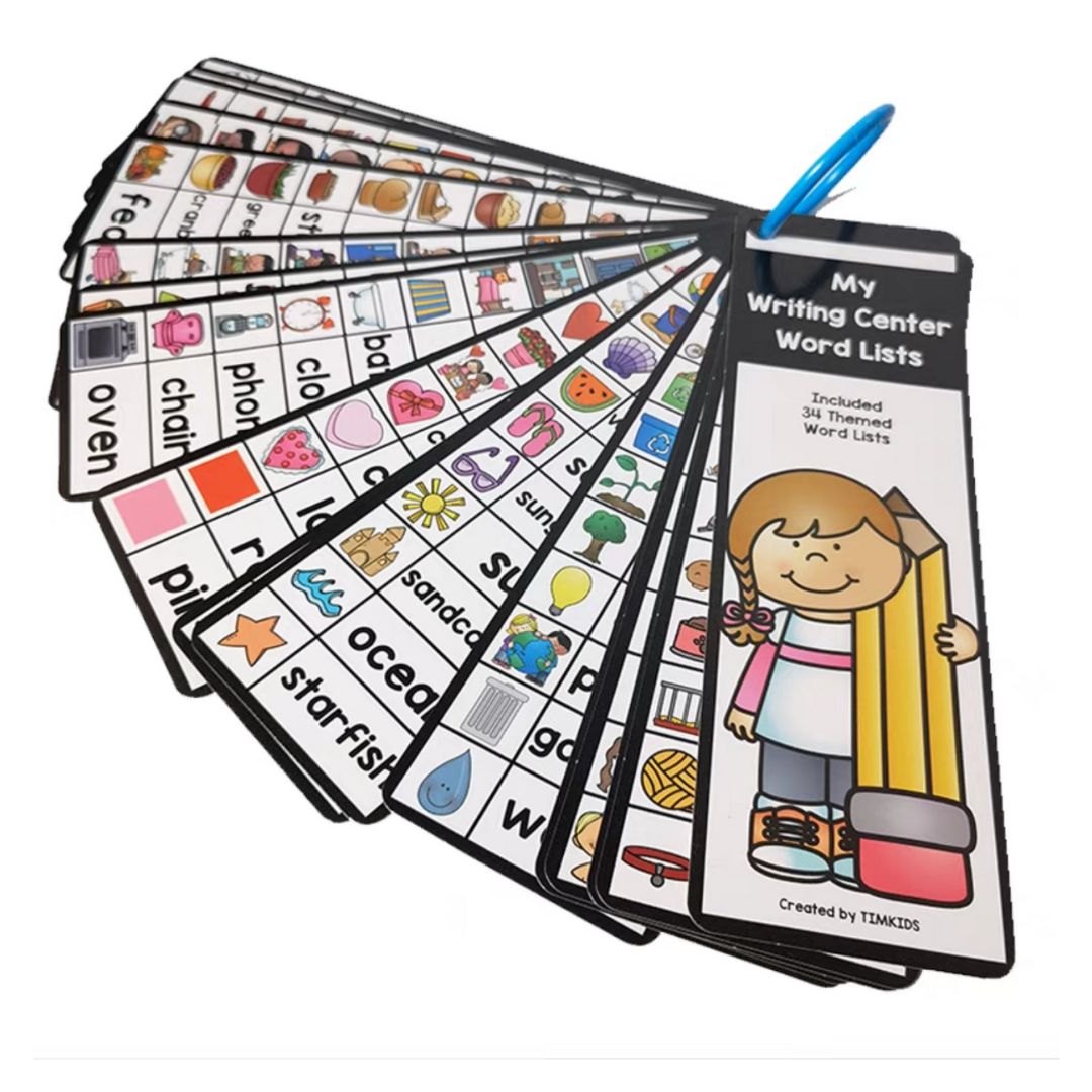 My Writing Center Word Lists (34 Themes / 18 Flashcards / 340 Sight Words in a set) no box