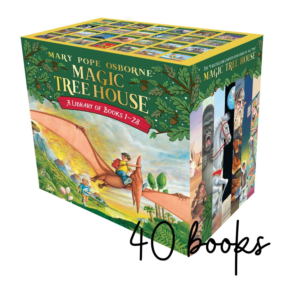 Magic Tree House: A Library Of Books 40 BOOKS Box Set (39 chapter books + 1 workbook) BOX with SLIGHT TEAR and DENTS