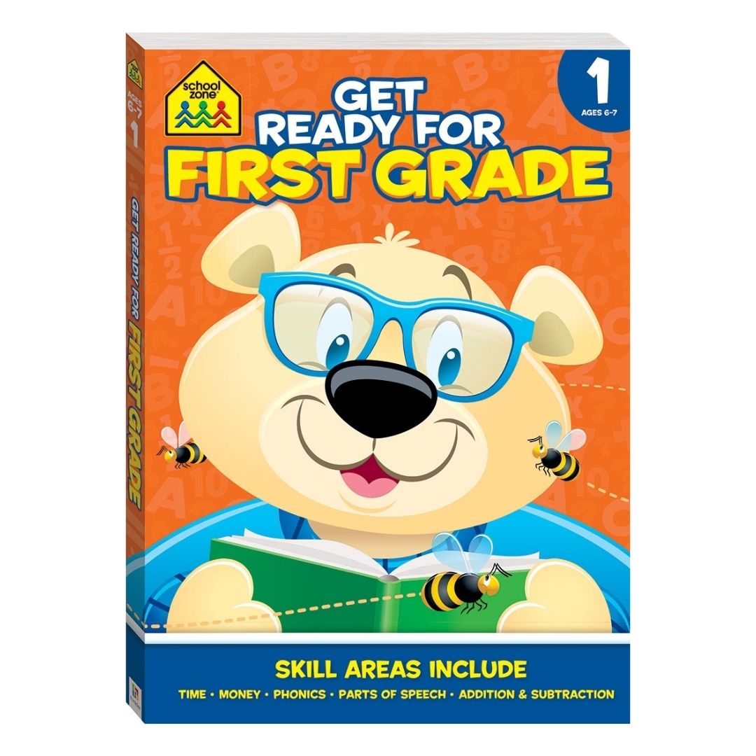 School Zone GET READY for Preschool / Kindergarten / First Grade Workbook (SINGLES) brand new softcover