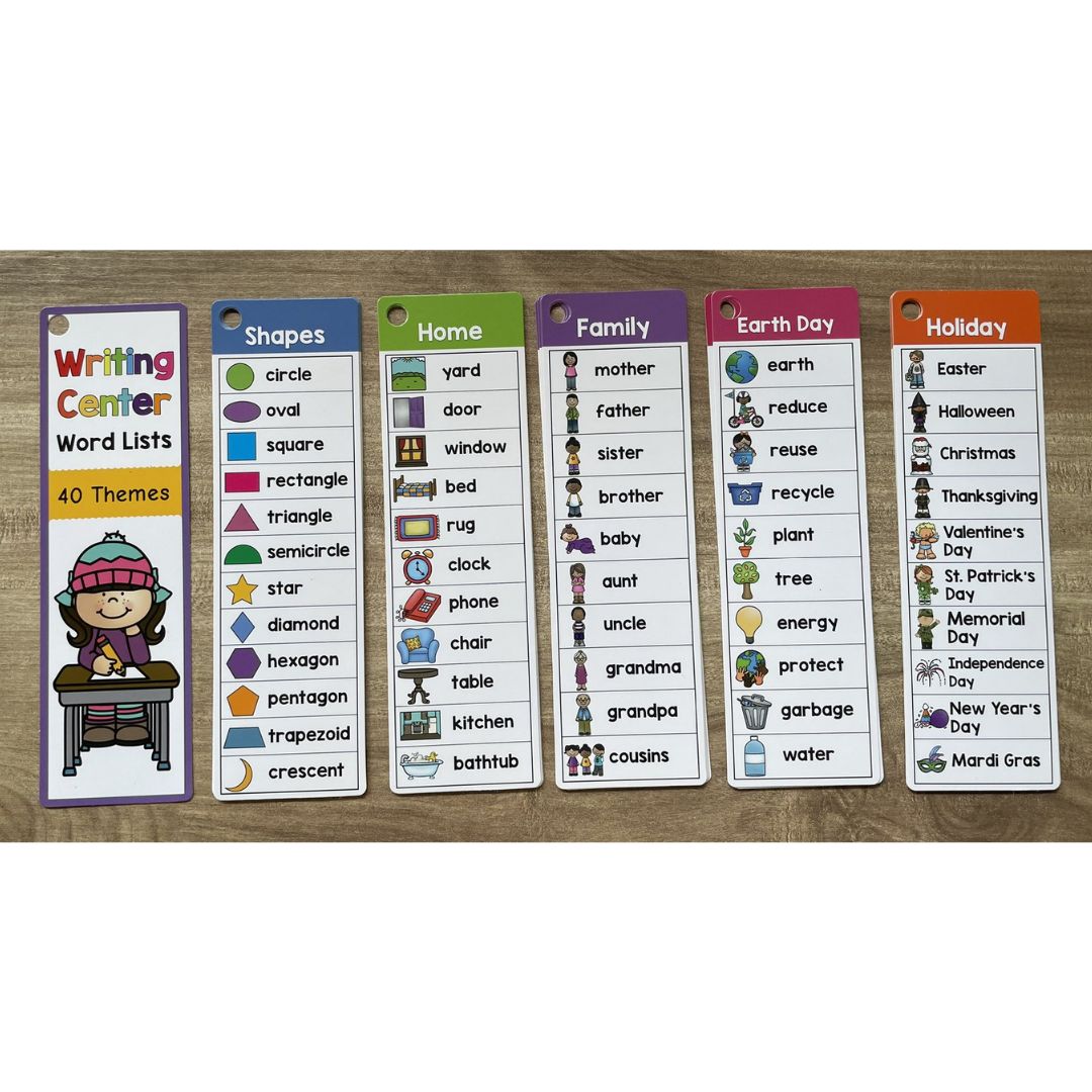 English Themed Vocabulary Flashcards Set | 20 Double-Sided Cards | Beginner Word Learning & Writing Prompt Cards l Writing Center Word Lists (40 Themes / 426 Words in a set) brand new, no box
