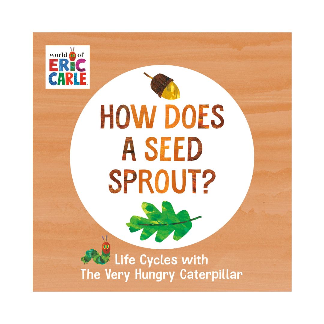 World of Eric Carle: Life Cycles with The Very Hungry Caterpillar (SINGLES, brand new Board Book, with SLIGHT DENTS on book cover) (How Does a Caterpillar Change / How Does an Egg Hatch / How Does a Tadpole Grow / How Does a Seed Sprout)