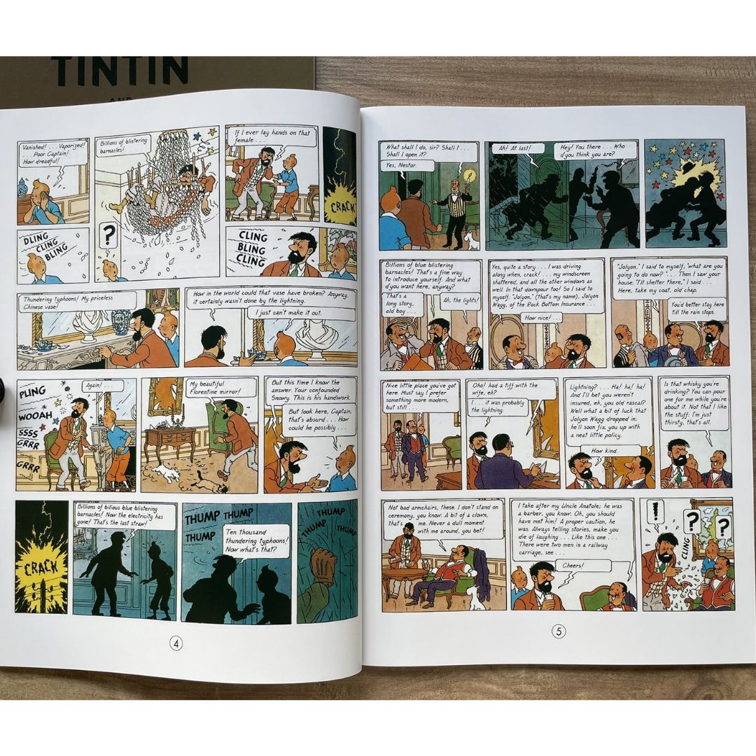 The Adventures of Tintin, 23 brand new softcover books, box set (BOX with slight DENTS, books no damage.)
