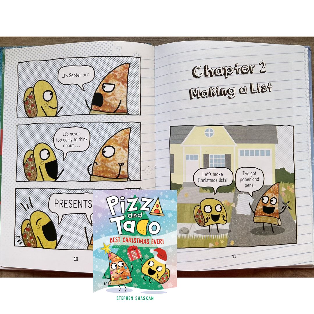 Pizza and Taco, Graphic Novel Series (8 Books) brand new hardcover, no box, with SLIGHT DENTS on book cover