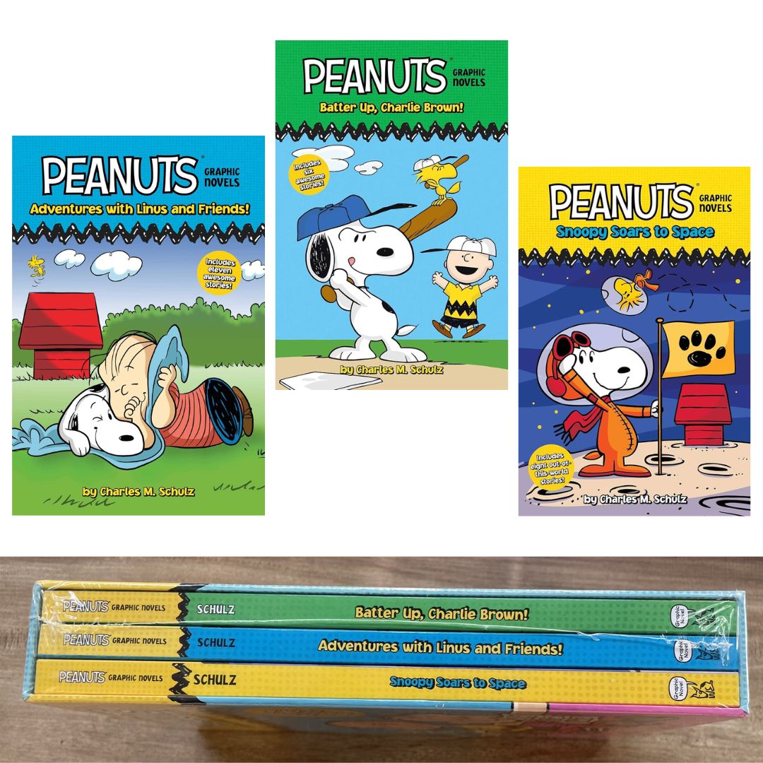 The CLASSIC PEANUTS / SNOOPY / PEANUTS GRAPHIC NOVEL Collection (3 Book) Slipcase Box Set By Charles M. Schulz (brand new softcovers)