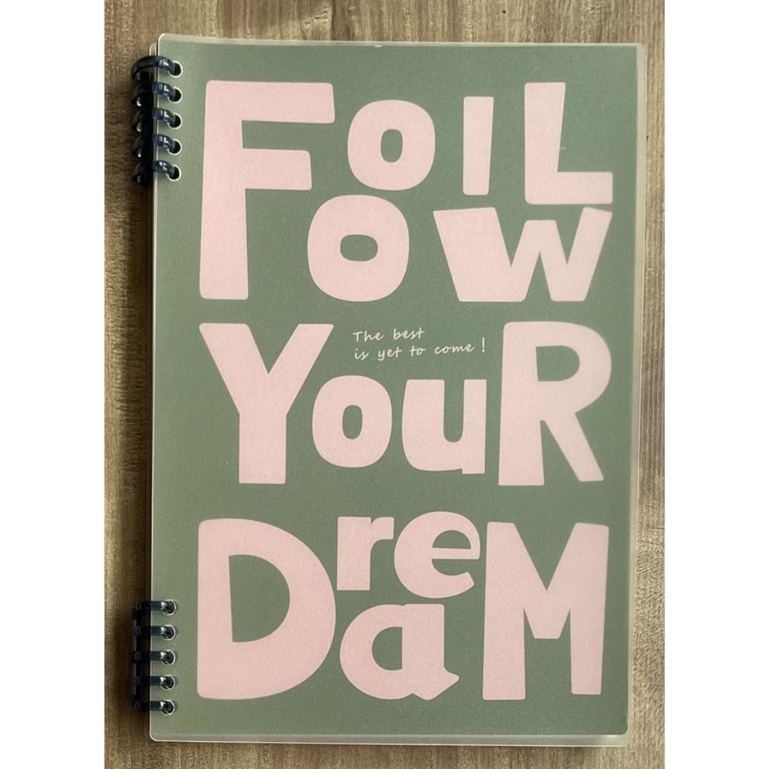 Lined Spiral Notebook (SINGLES / sold per piece) Love and Peace / Follow Your Dream cover designs
