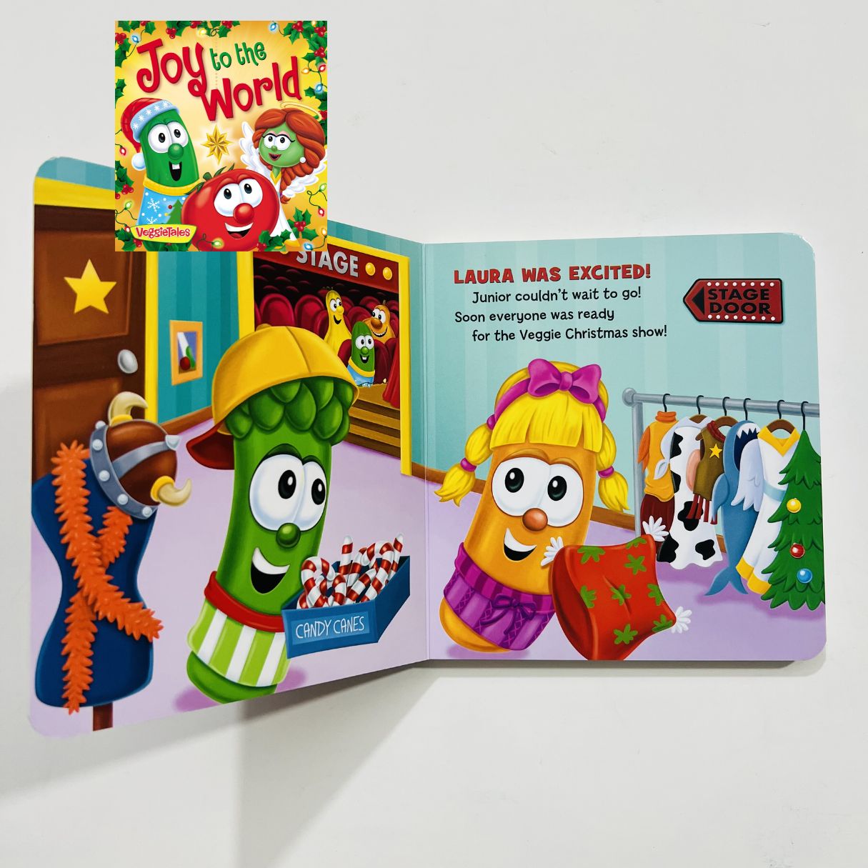 VeggieTales - Growing Faith: God Is Always with You / Silly Little Thing Called Love / Joy to the World (SINGLES, brand new Board Book) with SLIGHT DENTS on book cover