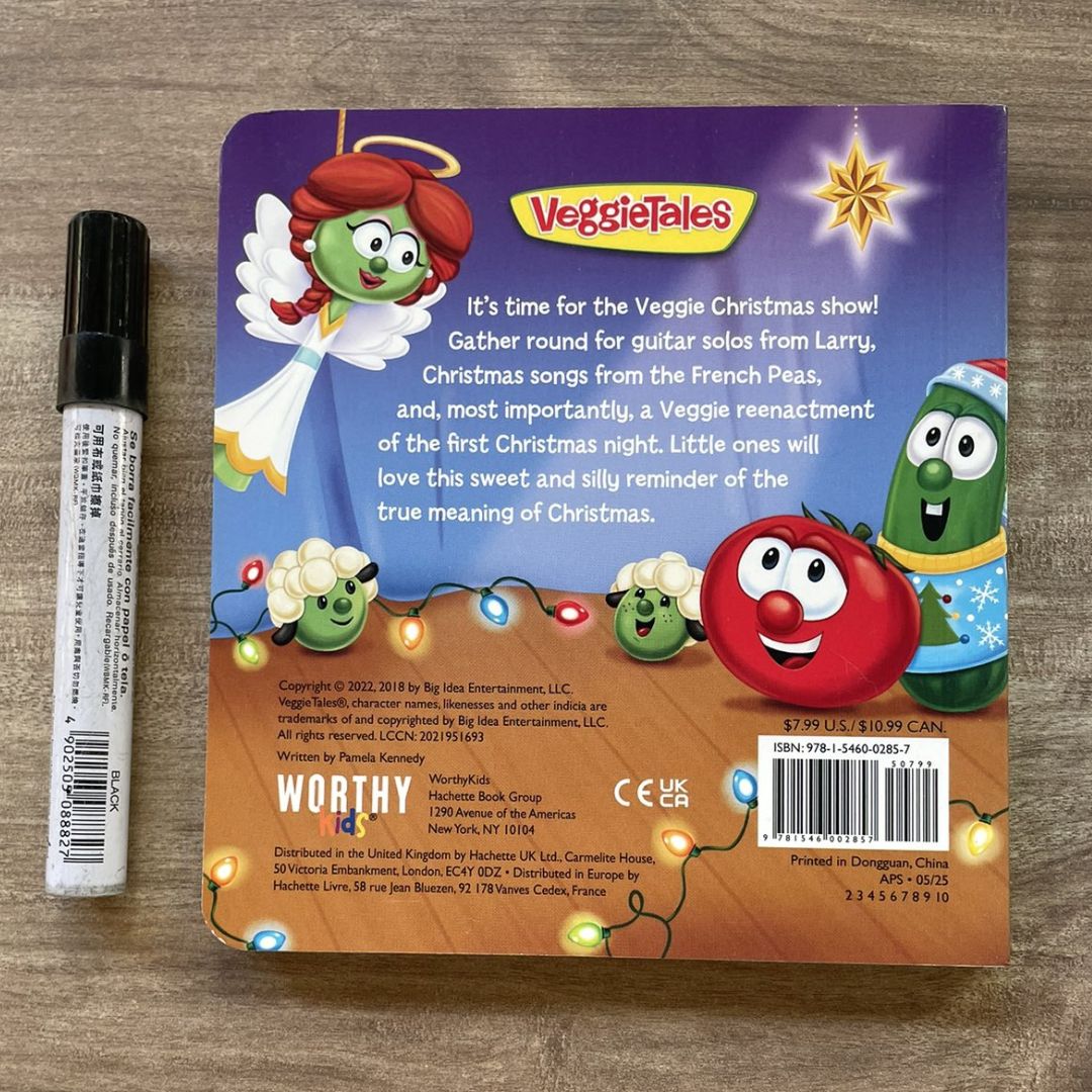 VeggieTales - Growing Faith: God Is Always with You / Silly Little Thing Called Love / Joy to the World (SINGLES, brand new Board Book) with SLIGHT DENTS on book cover