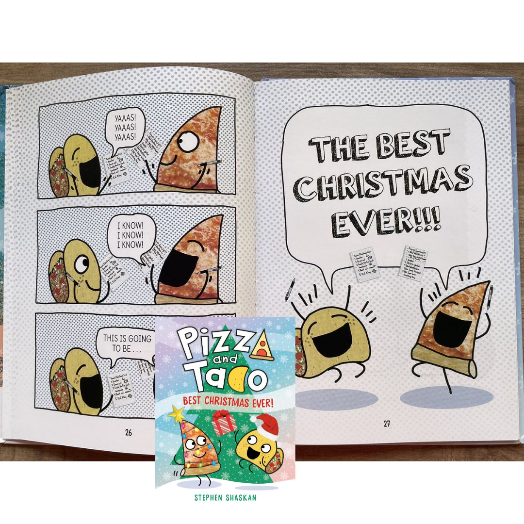 Pizza and Taco, Graphic Novel Series (8 Books) brand new hardcover, no box, with SLIGHT DENTS on book cover