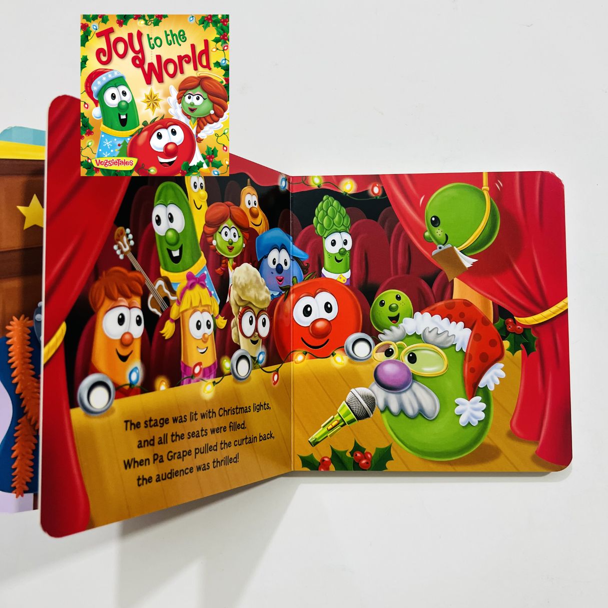 VeggieTales - Growing Faith: God Is Always with You / Silly Little Thing Called Love / Joy to the World (SINGLES, brand new Board Book) with SLIGHT DENTS on book cover