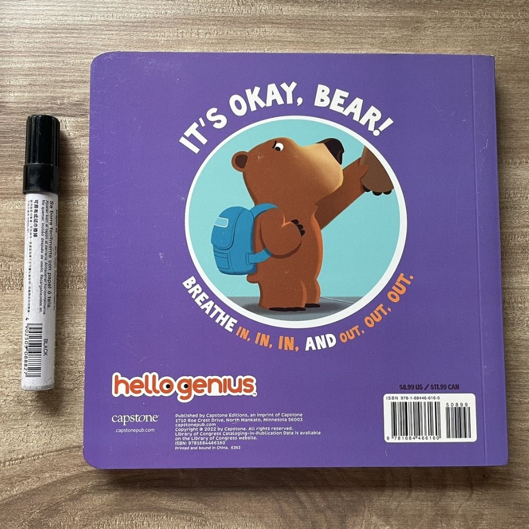 Hello Genius BOARD BOOKS (SINGLES) Little Dinos Don't Push / Just Breathe Bear / Little Lion Shares etc (book covers with SLIGHT DENTS)