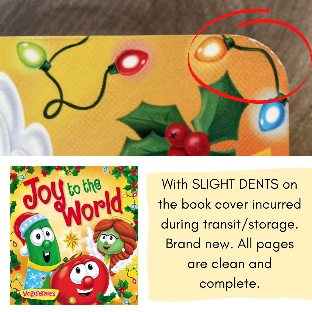 VeggieTales - Growing Faith: God Is Always with You / Silly Little Thing Called Love / Joy to the World (SINGLES, brand new Board Book) with SLIGHT DENTS on book cover