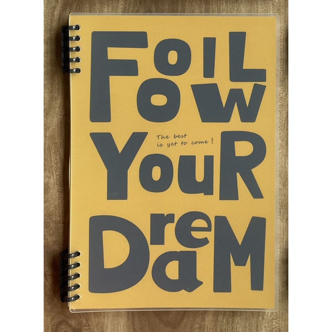 Lined Spiral Notebook (SINGLES / sold per piece) Love and Peace / Follow Your Dream cover designs